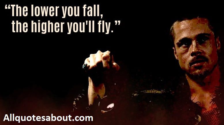 Tyler Durden quote with a gritty underground style
