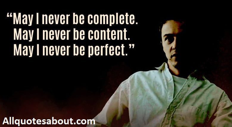 Legendary Fight Club quote with a cinematic still style