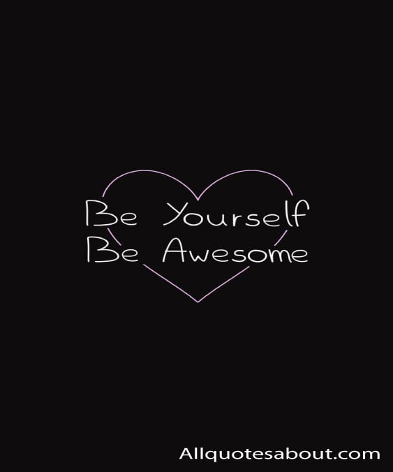 Be yourself quotes lettering with wildflowers in soft light