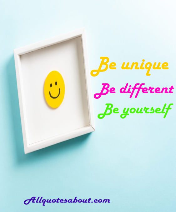 Motivational be yourself quotes graphic with ocean waves