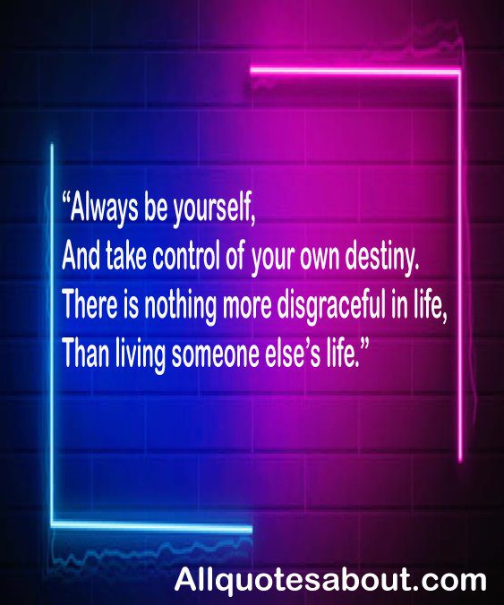 Be yourself quotes image with blooming cherry blossoms