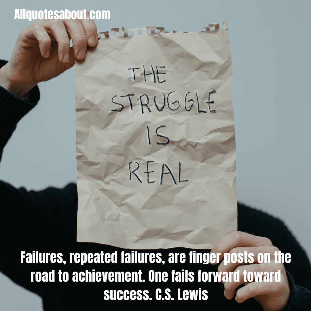 Typography graphic about courage and determination