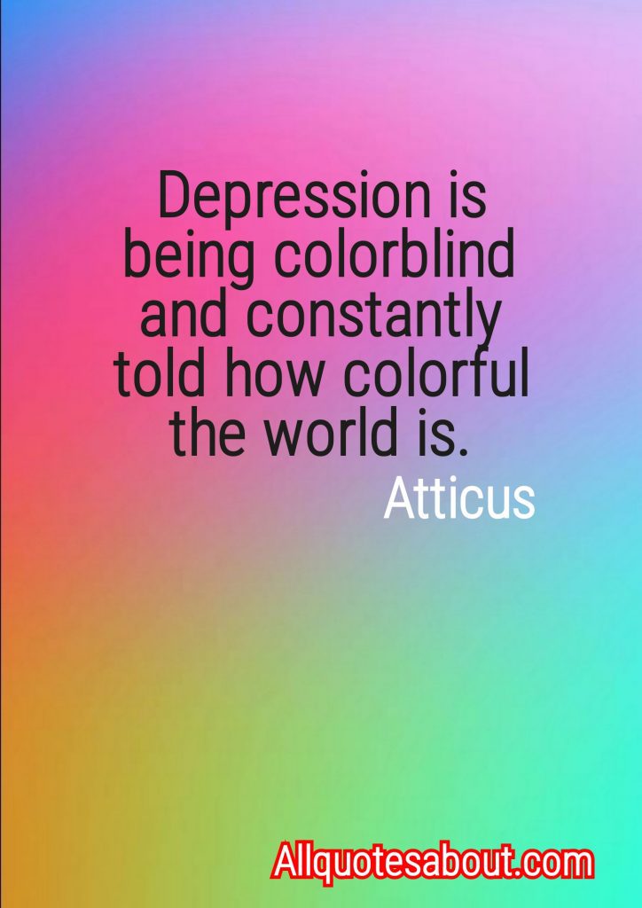 Silhouette of person alone at sunset, depression quotes