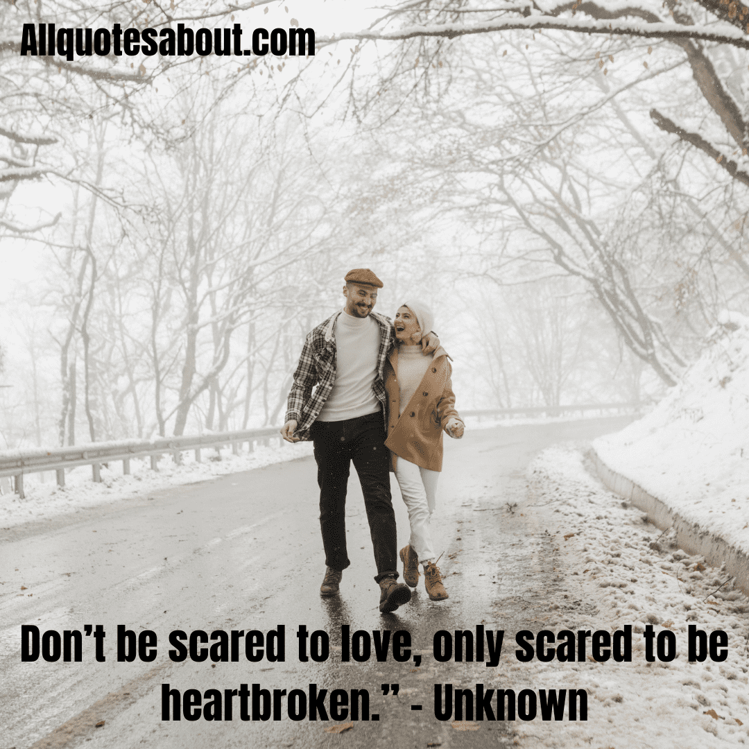 Sweet falling in love quote for him with a warm heart design