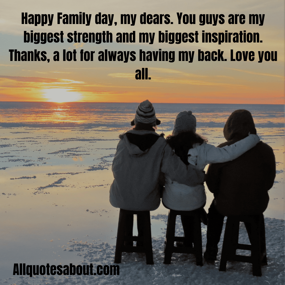 Funny family day quote with a lighthearted cartoon style