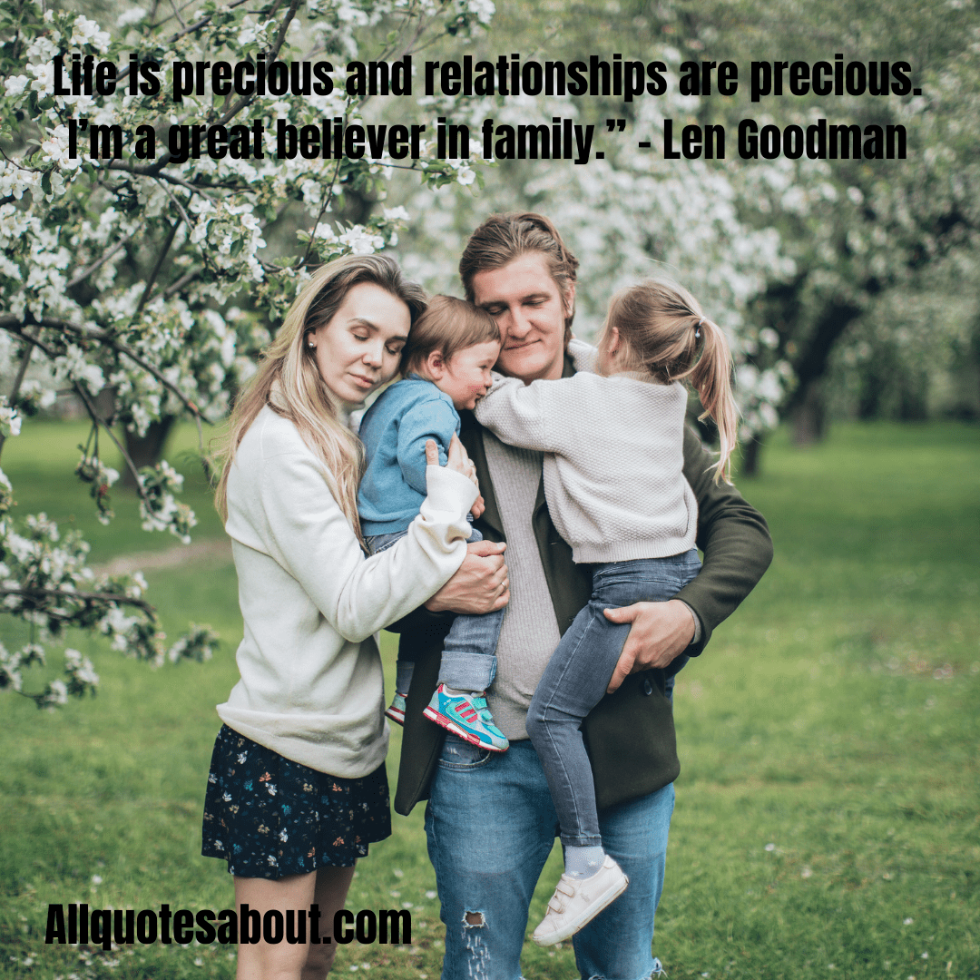 Touching quote about family love with soft pastel colors
