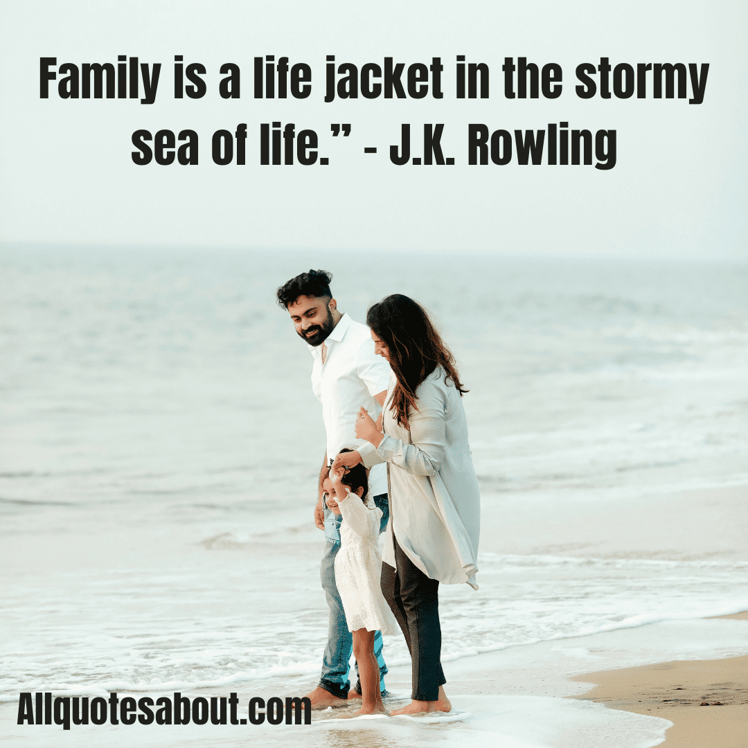 Family day at the beach quote with ocean waves in the background