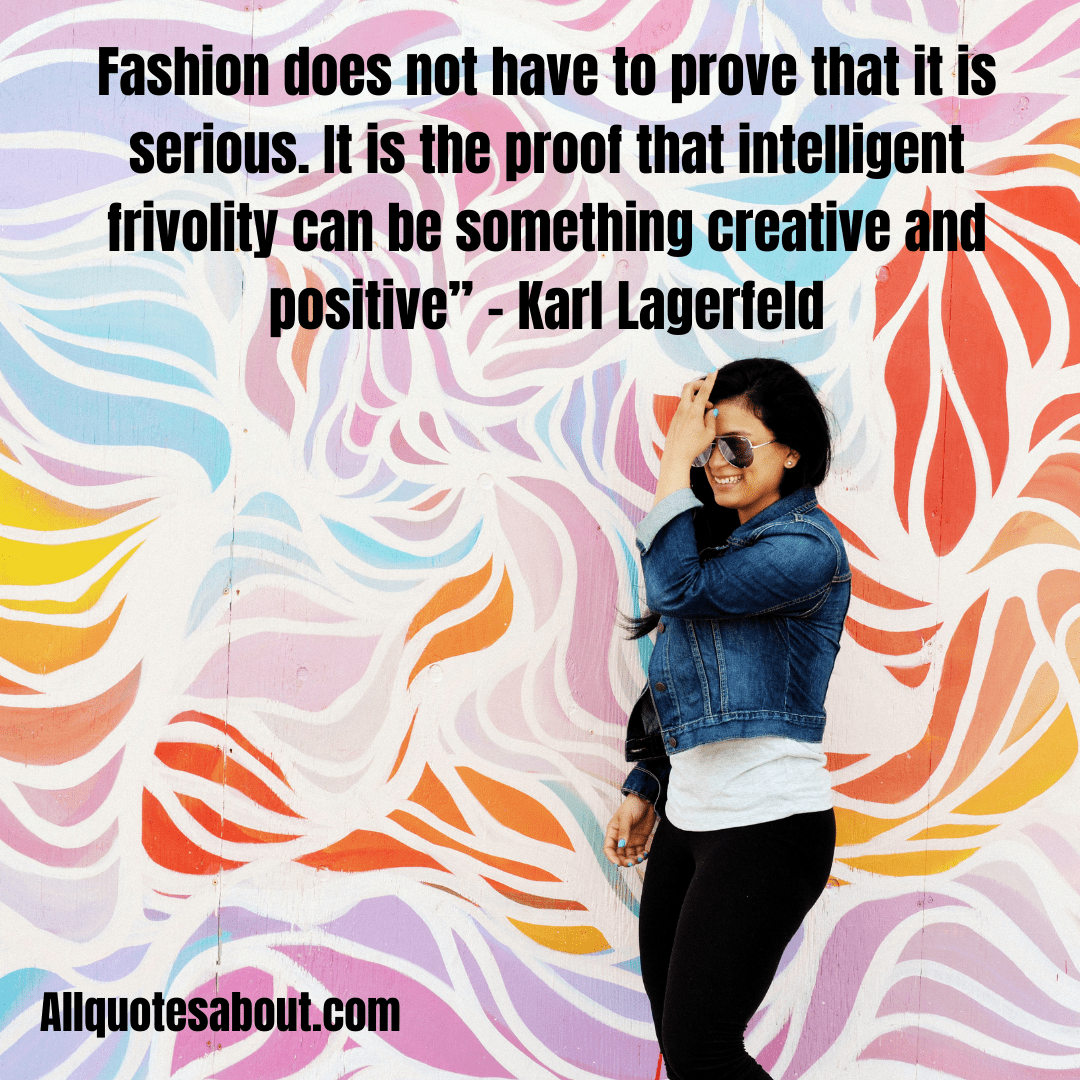 Famous fashion quote by designers with a couture backdrop