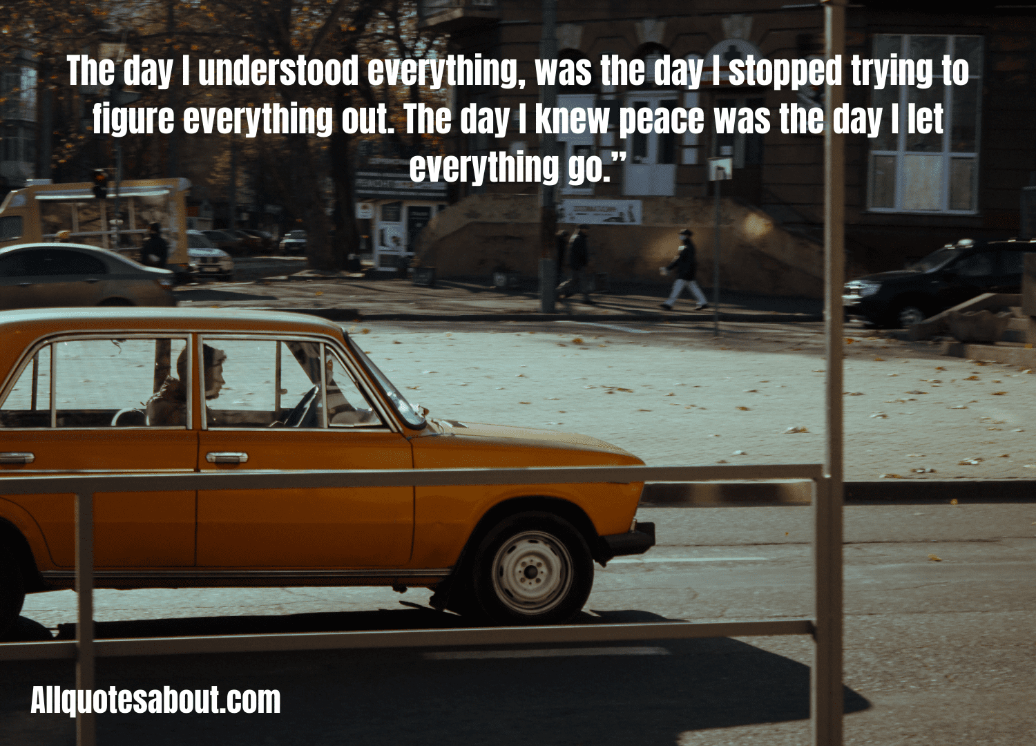 Illustrated graphic featuring a moving on quote about happiness