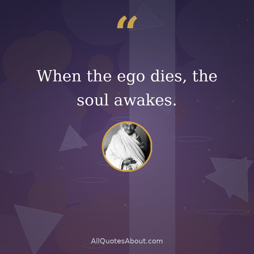 When the ego dies, the soul awakes. quote card