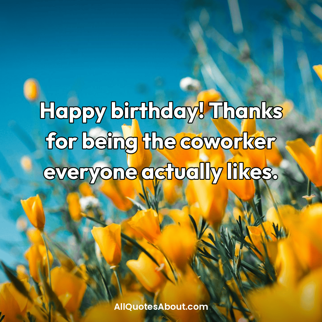 funny birthday wishes for coworker