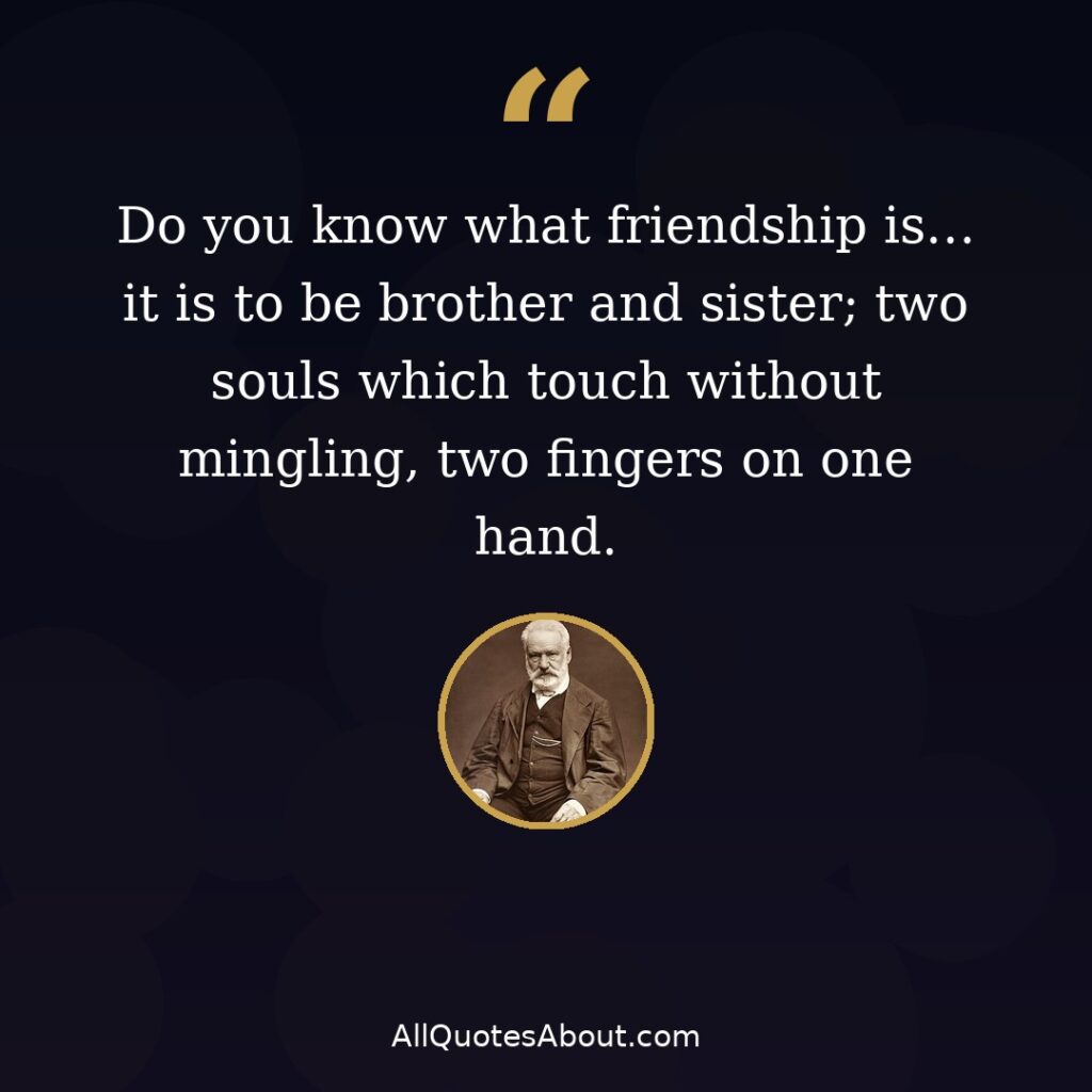 Do you know what friendship is – Victor Hugo quote card