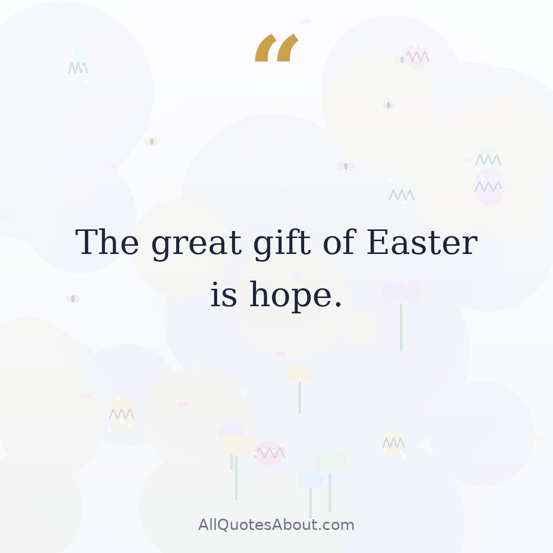 The great gift of Easter is hope quote card