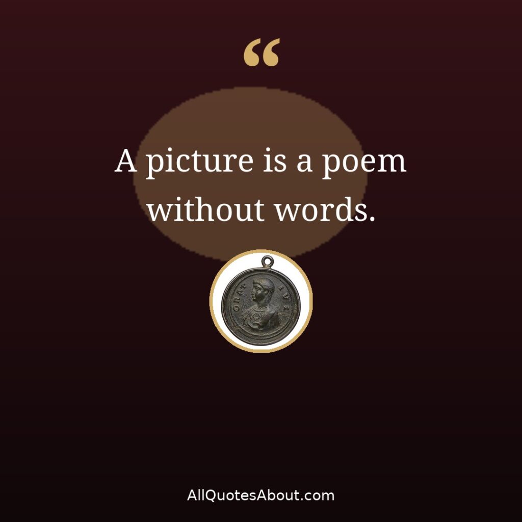 A picture is a poem without words – Horace quote card