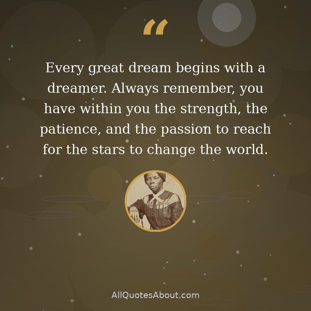 Every great dream begins with a dreamer quote card