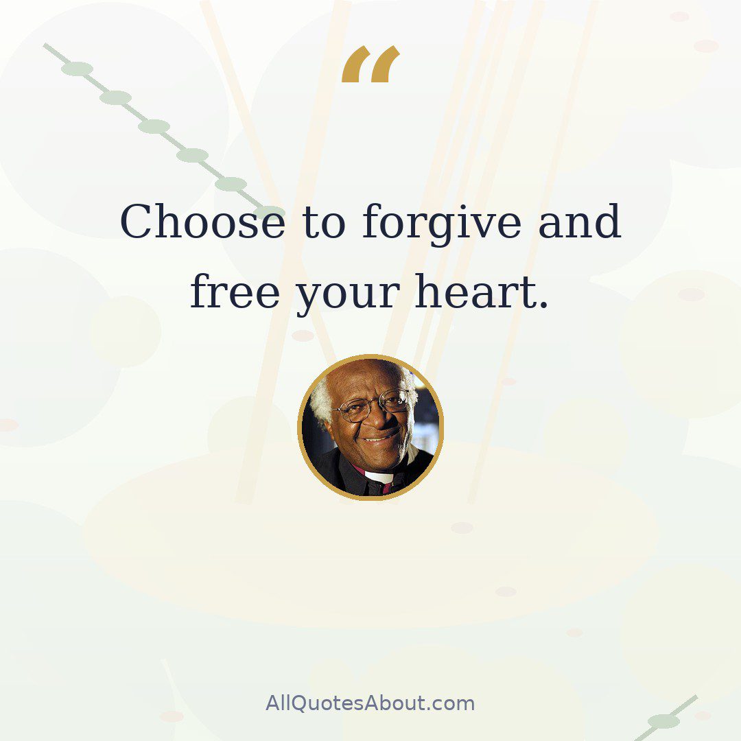 Choose to forgive and free your heart. quote card