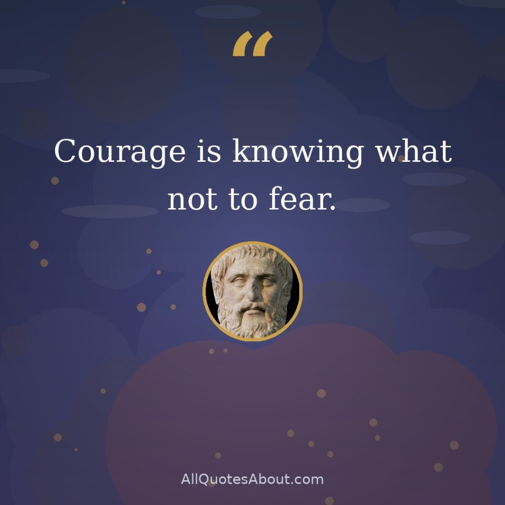 Courage is knowing what not to fear quote card