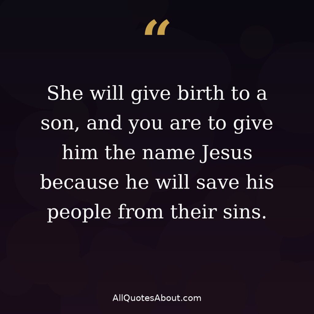 She will give birth to a son – Bible quote card