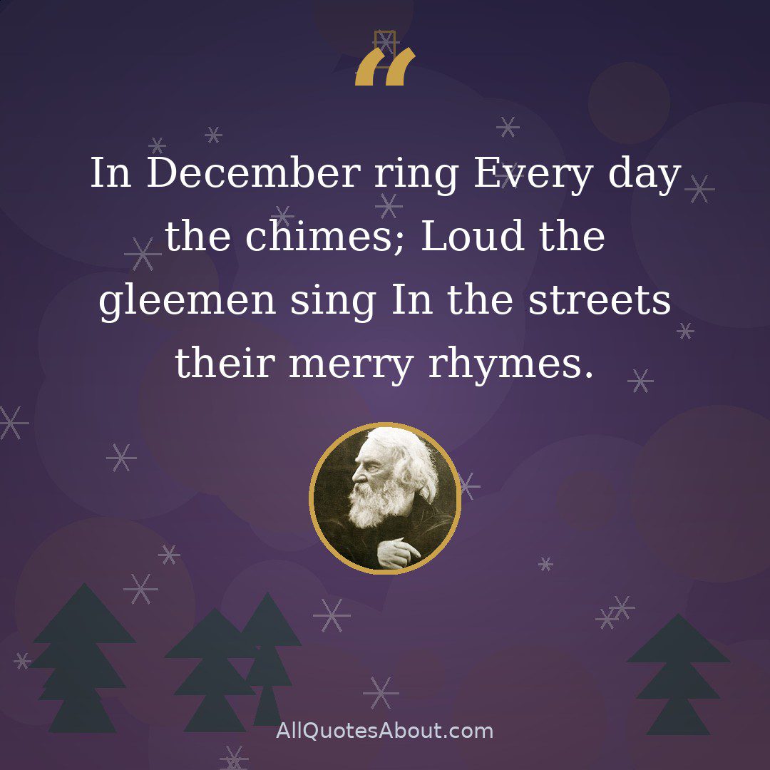 In December ring every day the chimes quote card