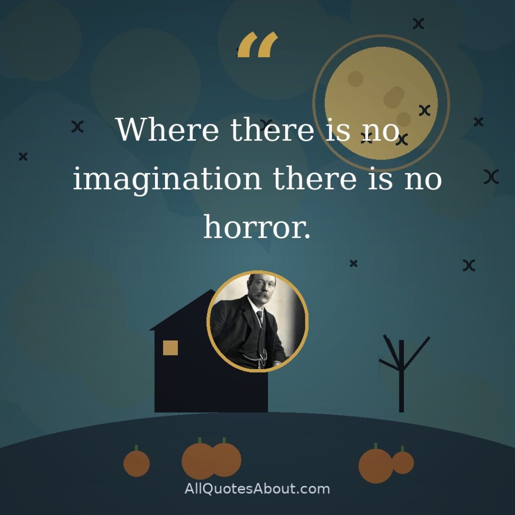 Where there is no imagination there is no horror. quote card