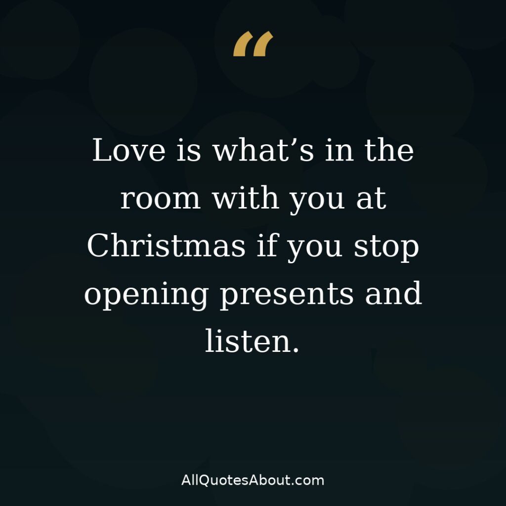 Love is what's in the room with you at Christmas quote card