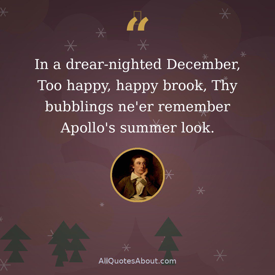 In a drear-nighted December quote card