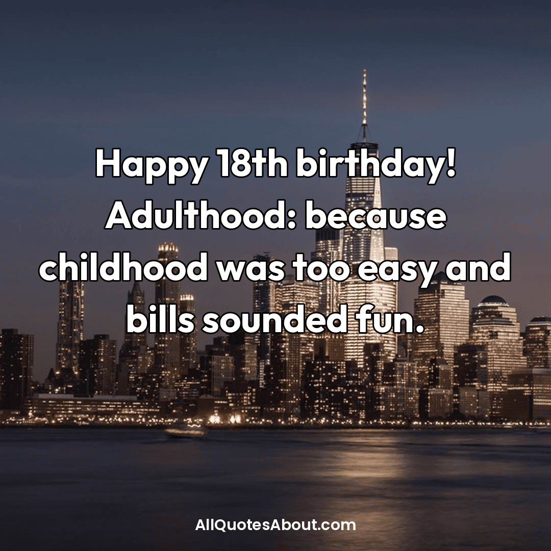funny 18th birthday wishes