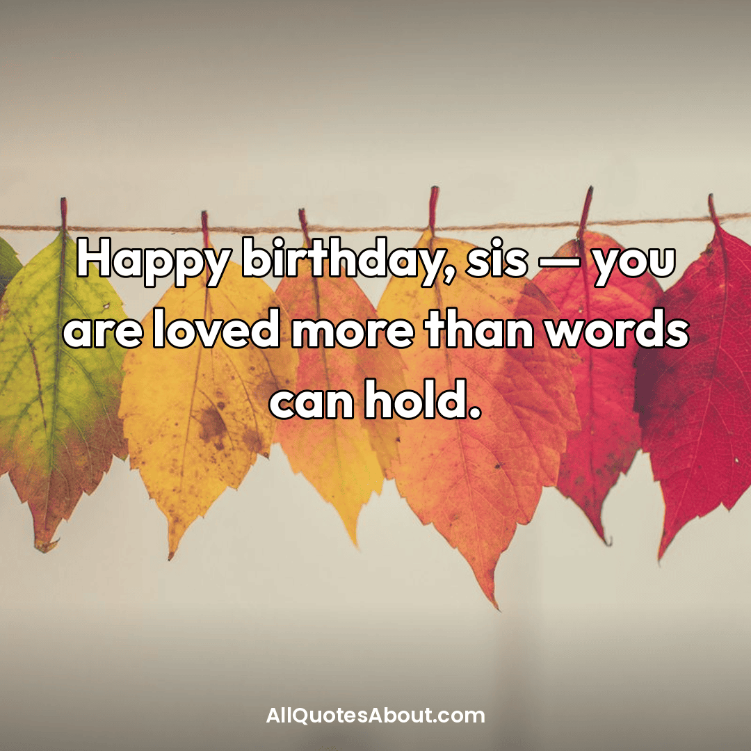 short birthday wishes for sister