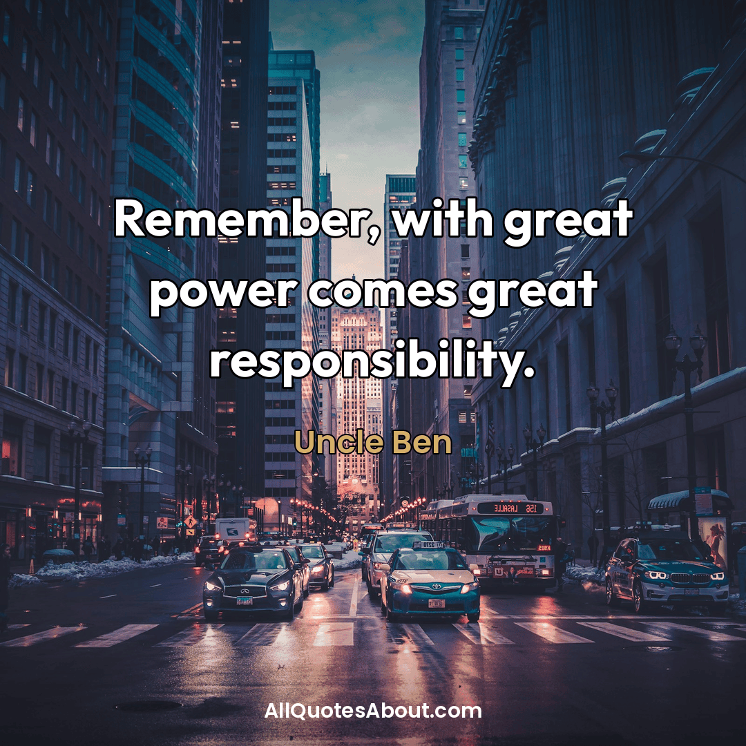 spider man quotes about responsibility