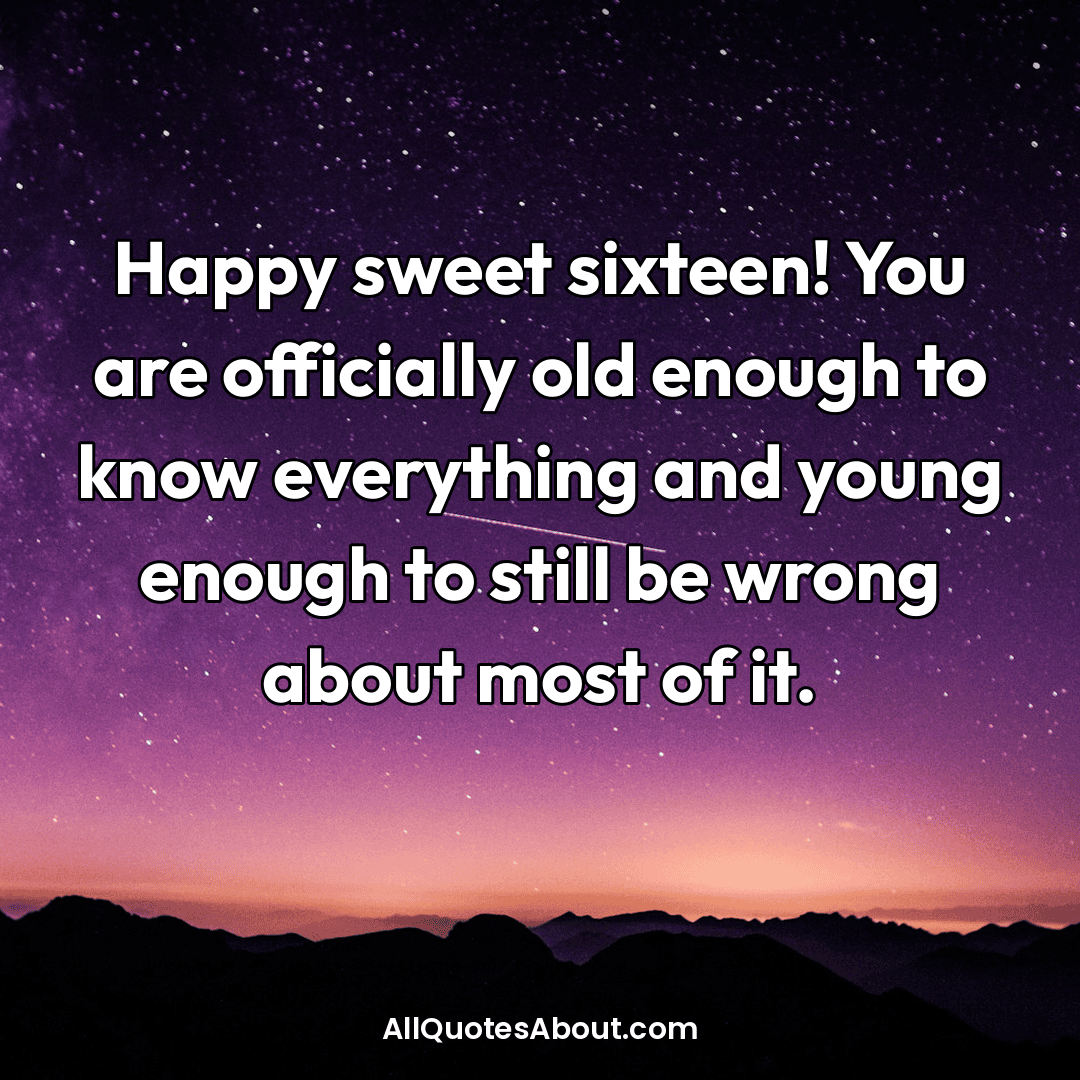 sweet 16 birthday messages