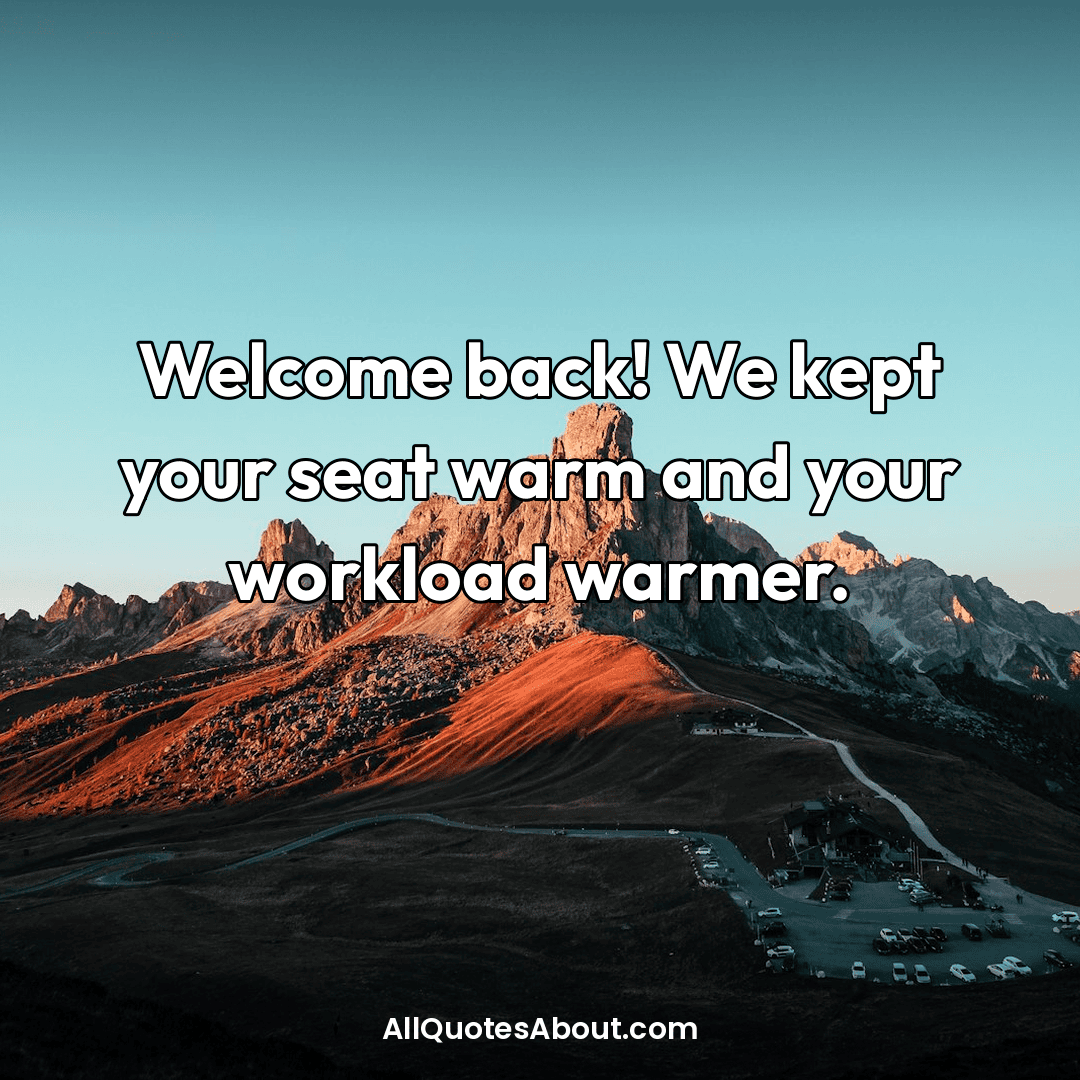 welcome back messages